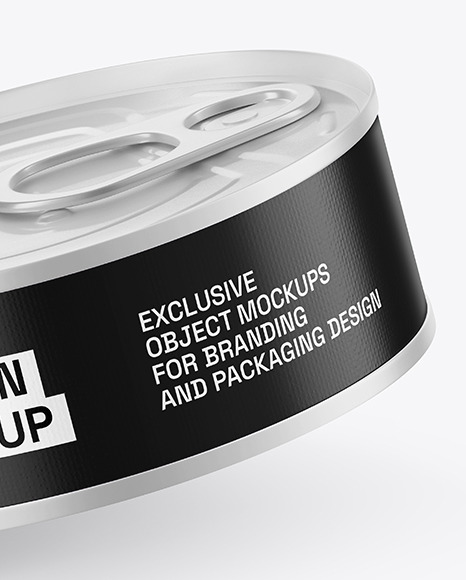 Glossy Tin Can Mockup