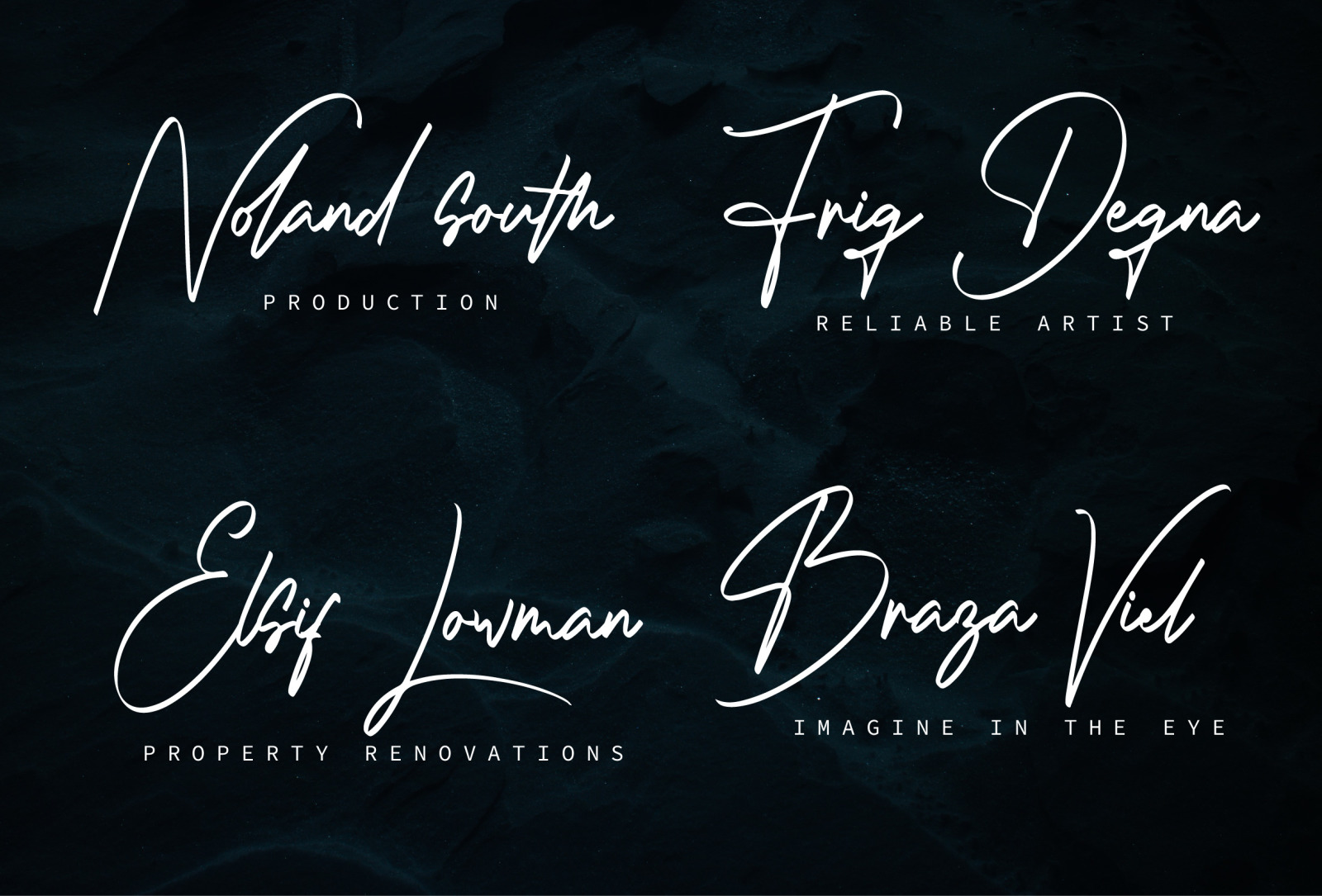 Pictures Signature - Signature font style