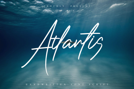 Atlantis - Handwritten font - Business identity