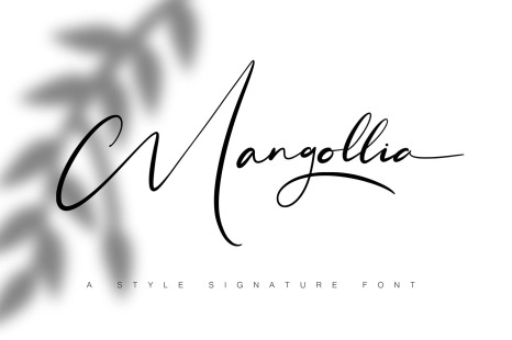 Mangollia - A style signature font - Business identity