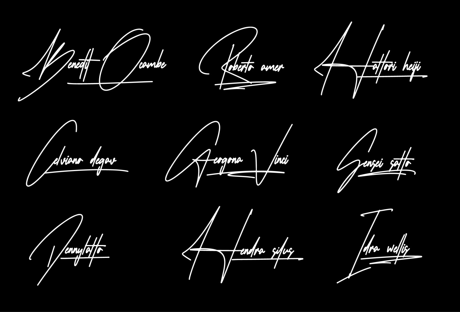 Asteroid - Signature font style Asteroid - Signature font style