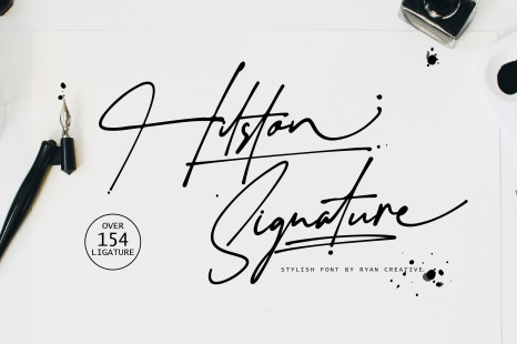 Hilston Signature - Signature font style - Business identity