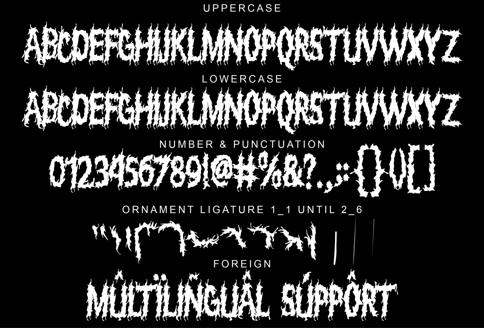 Death Angel - Metal font style