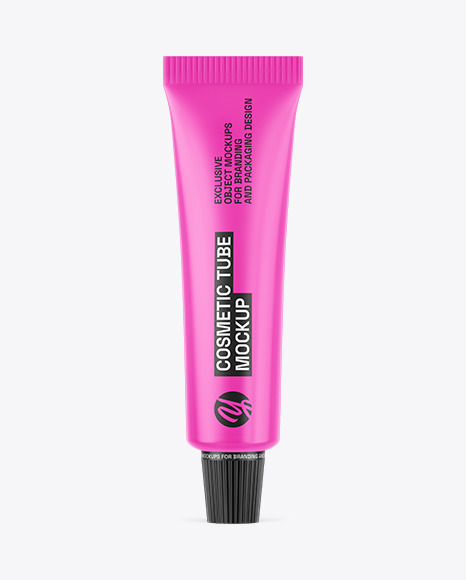 Glossy Cosmetic Tube Mockup