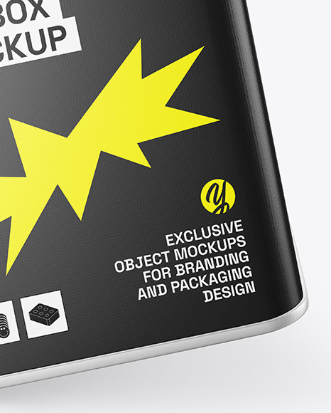 Glossy Tin Box Mockup