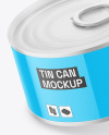 Glossy Tin Can Mockup