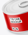 Glossy Tin Can Mockup