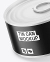 Glossy Tin Can Mockup