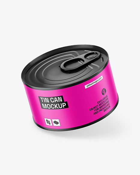 Matte Tin Can Mockup