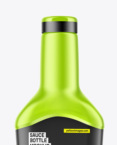 Metallized Sauce Bottle Mockup