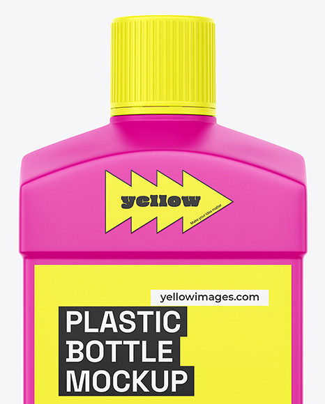 Matte Plastic Bottle Mockup