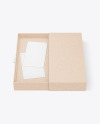 Two Business Cards in a Kraft Box Mockup