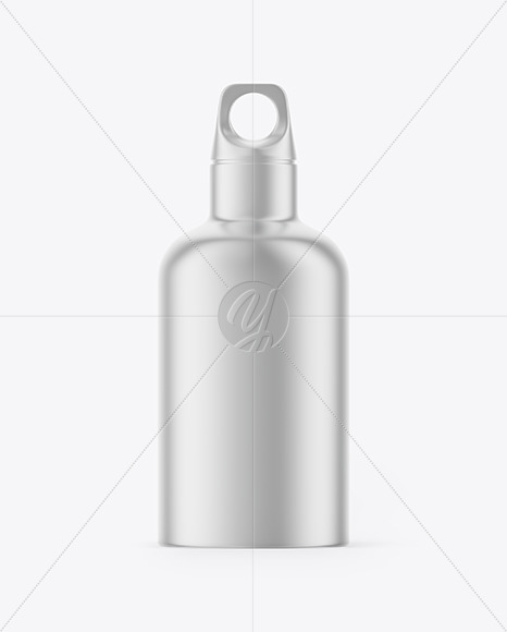 Metallized Thermos Bottle Mockup