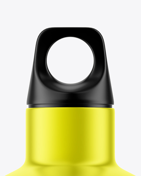 Metallized Thermos Bottle Mockup