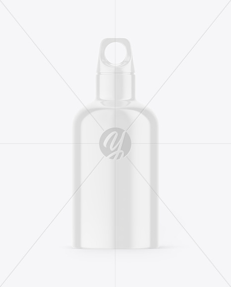 Glossy Thermos Bottle Mockup