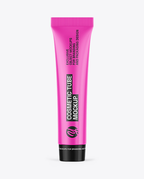 Glossy Cosmetic Tube Mockup