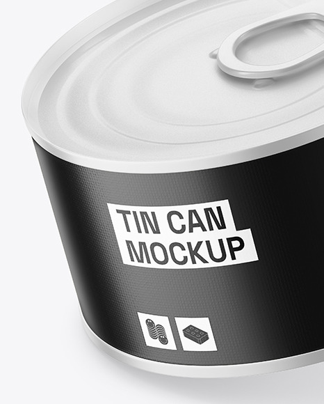 Matte Metallic Tin Can Mockup