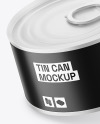 Matte Metallic Tin Can Mockup