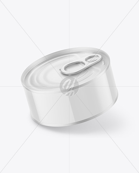 Glossy Tin Can Mockup