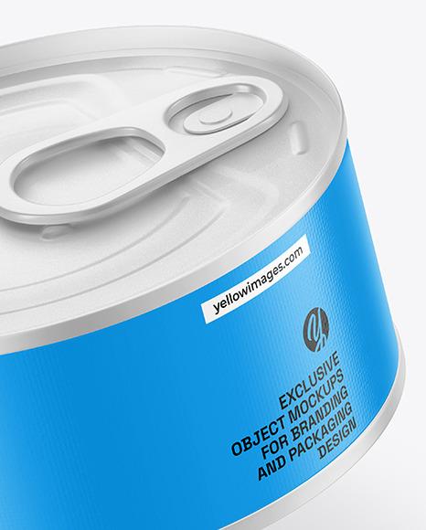 Glossy Tin Can Mockup