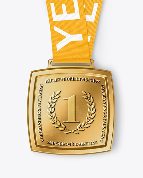 Golden Medal Mockup