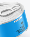 Glossy Metallic Tin Can Mockup