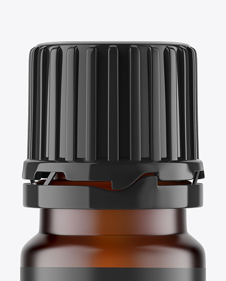 Frosted Amber Bottle With Pills Mockup