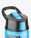 Glossy Thermos Bottle Mockup