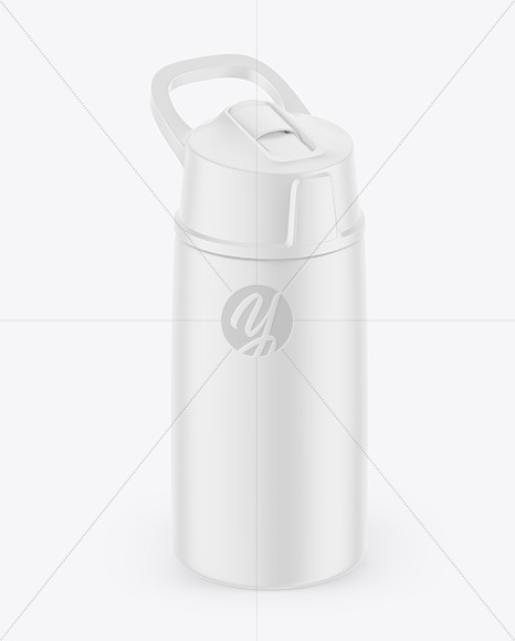 Matte Thermos Bottle Mockup