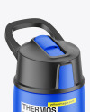 Matte Thermos Bottle Mockup