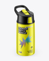 Metallized Thermos Bottle Mockup