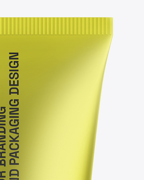 Matte Metallic Cosmetic Tube Mockup