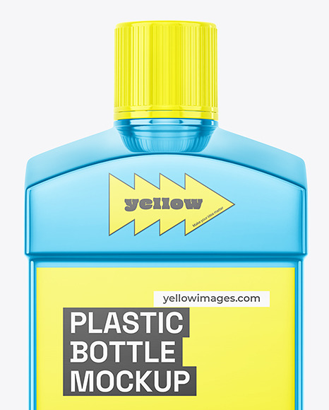 Metallized Plastic Bottle Mockup