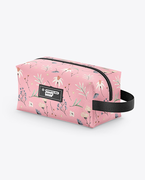 Cosmetic Bag with Zipper Mockup