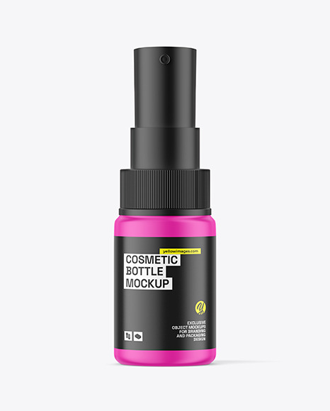 Matte Cosmetic Spray Bottle Mockup