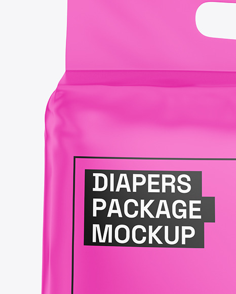 Matte Diapers Pack Mockup Matte Diapers Pack Mockup