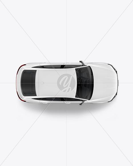 Electric Crossover SUV Mockup - Top View