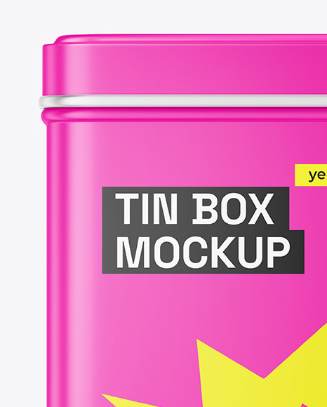 Matte Tin Box Mockup