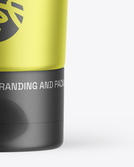 Matte Metallic Cosmetic Tube Mockup