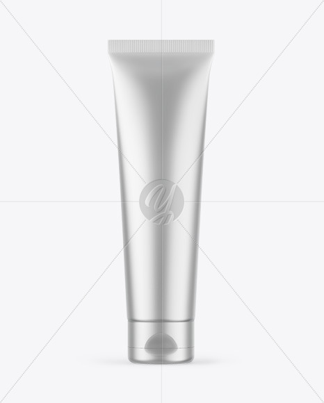 Matte Metallic Cosmetic Tube Mockup