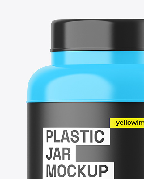 Glossy Plastic Jar Mockup