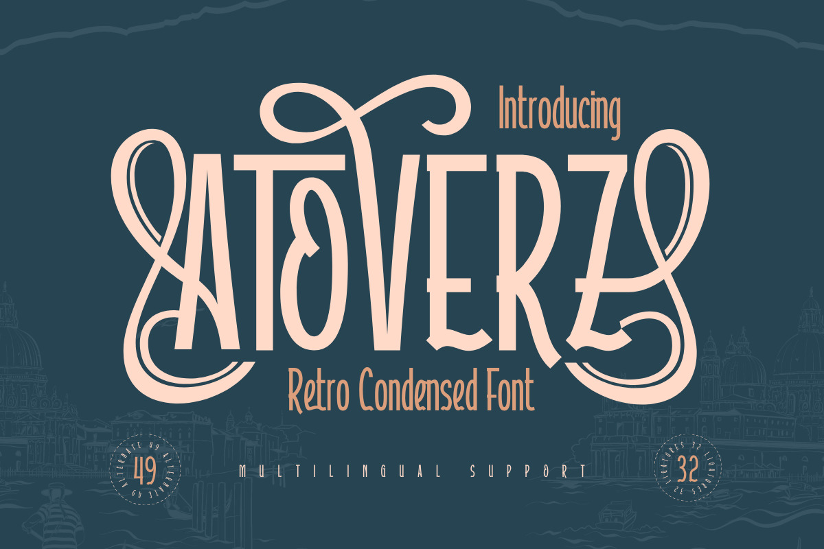 Atoverz – Retro Condensed Font