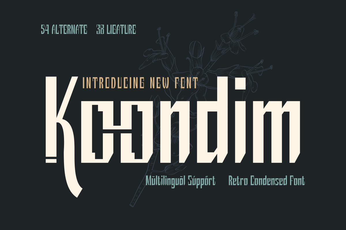 Koondim – Retro Condensed Font Koondim – Retro Condensed Font