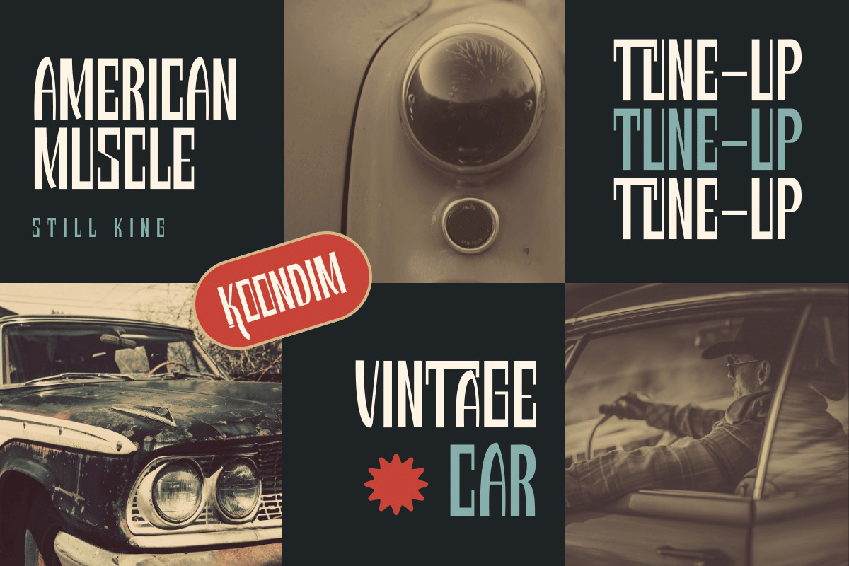 Koondim – Retro Condensed Font Koondim – Retro Condensed Font