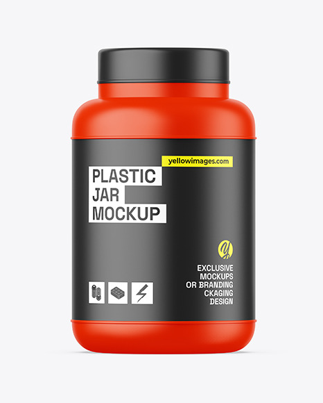 Matte Plastic Jar Mockup