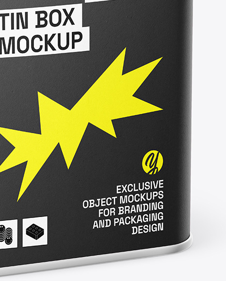 Matte Tin Box Mockup