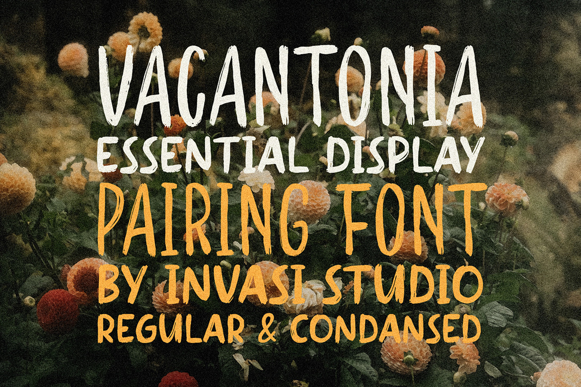 Vacantonia - Brush Display Font Pairing Vacantonia - Brush Display Font Pairing