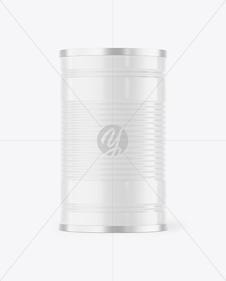 Metallic Tin Can w/ Glossy Finish Mockup