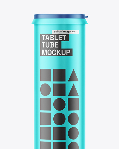 Matte Metallic Tablet Tube Mockup