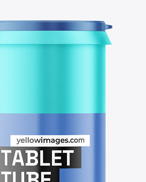 Matte Metallic Tablet Tube Mockup